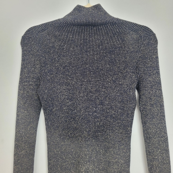 Diane von Furstenberg Tess Metallic Sweater in Blue‎ - Picture 9 of 10